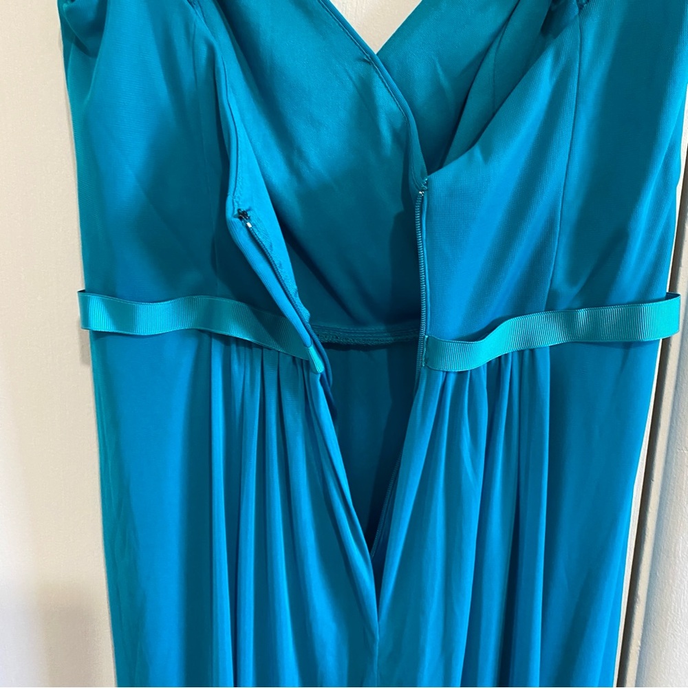 David’s Bridal Gown in Oasis NWT Size 4 Lace Back Maxi Dress Formal Wedding - Picture 4 of 11